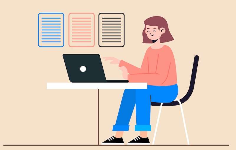 Girl at desk